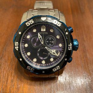 Invicta Pro Diver Watch - Blue on Silver